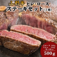 山形牛ヒレ・ロースステーキセット (2種) 500g FZ18-480