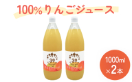 100％りんごジュース 1000ml×2本 富山県 氷見市 フルーツ ジュース ストレートジュース リンゴ 林檎