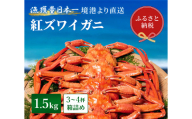 【蟹セレブ】紅ズワイガニ　1.5kg箱詰め（3～4杯）