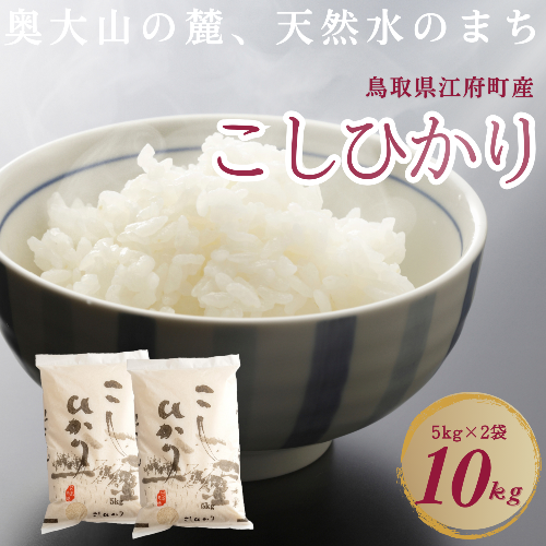 米 こしひかり5kg×2 計10キロ 鳥取県江府町産 こめ 精米 コシヒカリ 令和7年産 送料無料 0909 1363244 - 鳥取県江府町