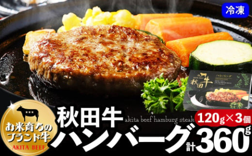 秋田牛ハンバーグ120ｇ×3個セット 60P2603　/ 国産 ご当地 牛 beef ビーフ ブランド 肉 お手軽 簡単 調理 ハンバーグ チョイめし おかず ごはん お取り寄せ グルメ 東北 秋田 焼き 冷凍 大館  冷食 小分け お取り寄せグルメ おいしい ランキング うまい 人気 おすすめ 人気 肉汁 ブランド牛 牛肉 秋田牛