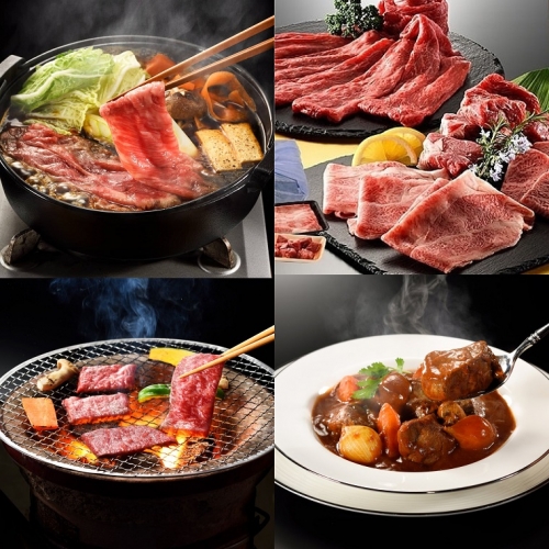 BN079　佐賀牛４点セット（佐賀牛肩ローススライス250ｇ、ももスライス250ｇ、もも焼き肉用200ｇ、ネック250ｇ） 1364289 - 佐賀県みやき町