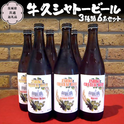 牛久シャトービール3種類6本セット（茨城県共通返礼品 牛久市） 地ビール クラフトビール お酒 飲み比べ 詰め合わせ セット お土産 お祝い 贈り物 ギフト 贈答 記念日 国産 茨城 [BX001sa] 1364522 - 茨城県桜川市