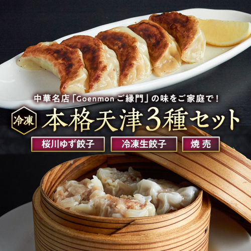 本格天津3種セット（桜川ゆず餃子、冷凍生餃子、焼売） 詰め合わせ セット 中華 天津 冷凍餃子 生餃子 餃子 [BK002sa] 1364630 - 茨城県桜川市