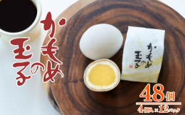 「かもめの玉子４個入り１２パック入り」ご自宅用やお使い物など様々な場面でご利用いただけます。「大手亡」「砂糖（白ざらめ）」「小麦粉」「鶏卵」等を永年かけて育んだしっとりほくほくの黄味餡をカステラ生地と