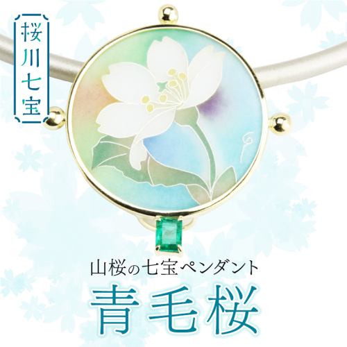 「桜川七宝」 ペンダント 青毛桜 ／ 母の日 プレゼント ジュエリー  作家 有線七宝 伝統工芸 森千鶴子  記念 ギフト 贈り物 贈答[AH015sa] 1364868 - 茨城県桜川市
