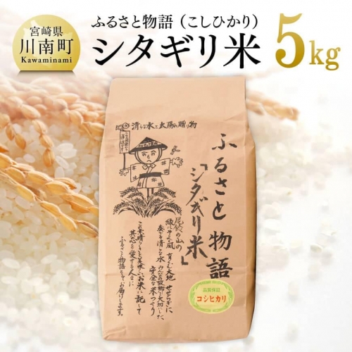 【令和6年産】 宮崎県産こしひかり「シタギリ米」5kg 【 米 お米 白米 精米 国産 宮崎県産 こしひかり おにぎり 】 1365149 - 宮崎県川南町