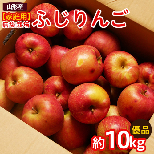 【家庭用】無袋栽培ふじりんご 優品 約10kg入り りんご リンゴ 林檎 フルーツ 果物 くだもの 10キロ 送料無料 山形【令和8年産先行予約】FS25-763 136817 - 山形県山形市