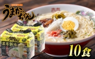 とんこつ袋ラーメン うまかっちゃん 濃厚新味 特製 細カタ麺 10食 ( 5食 × 2セット ) SF091-1