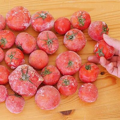 【訳あり】冷凍トマト・お試し30個／約1.5kg 冷凍で皮むき簡単。保存がきく！