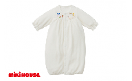 d-13 ミキハウス ストレッチパイル ツーウェイオール ( 白 ) / ベビー服 ベビー用品 ベビーグッズ 赤ちゃん 新生児