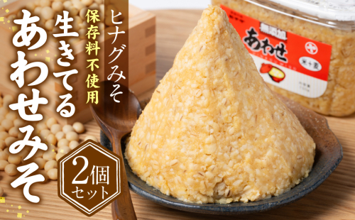 ヒナグみそ 保存料不使用生きてるあわせみそ 2個セット 1.5kg (750g×2個) 1372348 - 熊本県八代市