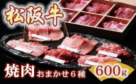 【3-171】松阪牛おまかせ6種極上焼肉600ｇ