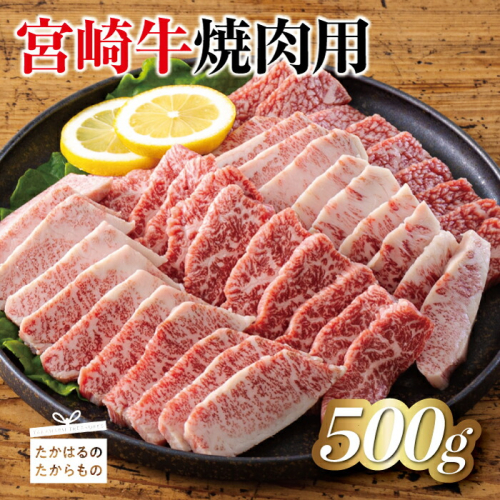 《内閣総理大臣賞受賞》宮崎牛焼肉用(500g) おいしさ日本一の黒毛和牛 [A5ランク A4等級 ブランド牛 国産牛 牛肉 ギフト 贈答 贈り物 プレゼント ワンストップオンライン] TF0556-P00020 1374781 - 宮崎県高原町