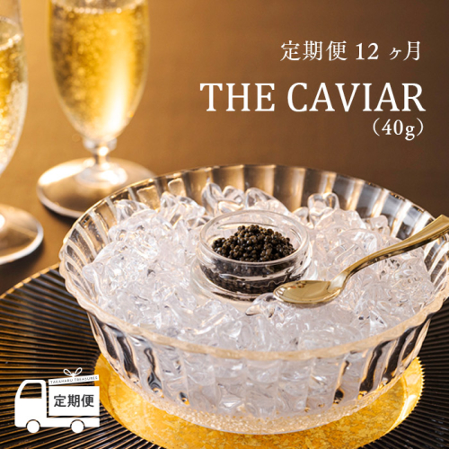 【定期便 12ヶ月】THE・CAVIAR(ザ・キャビア)40g [高級 国産 日本産 ギフト 贈答 贈り物 プレゼント お中元 化粧箱入り 1年間 ワンストップオンライン]  TF0497-P00066 1374921 - 宮崎県高原町