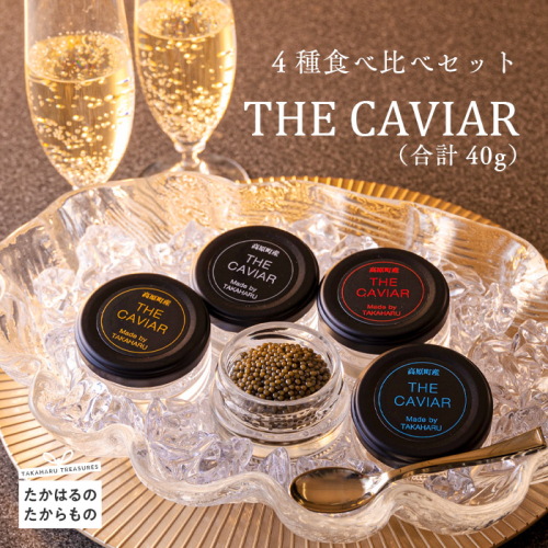 《THE・CAVIAR》ザ・キャビア4種食べ比べセット(合計40g) バエリ・オシェトラ・スターレット・ホワイトスタージョン詰め合わせ [高級 国産 日本産 ギフト 贈答 贈り物 プレゼント お中元 化粧箱入り BAERII/OSETRA/STERLET/WHITE STURGEON ワンストップオンライン] TF0550-P00066 1375040 - 宮崎県高原町