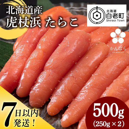 北海道産 虎杖浜 たらこ 250g×2パック 冷凍 小分け タラコ 1376564 - 北海道白老町