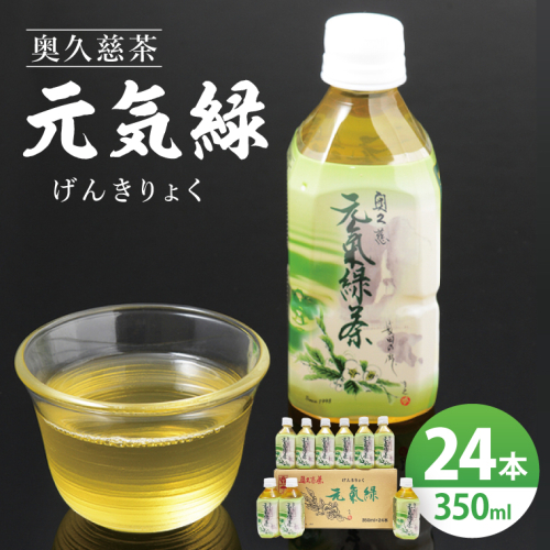 奥久慈茶 元気緑 (350ml×24本)|奥久慈茶　緑茶 日本茶 飲料 ペットボトル飲料 一番茶 国産 茨城県 大子町（AJ002） 1377641 - 茨城県大子町