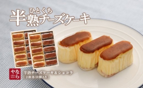 【ギフト用】半熟チーズケーキ5ケ半熟ショコラ5ケ　10個入ｘ2箱 137905 - 山梨県都留市