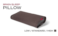 E'-45 ブレインスリープ ピロー LOW ( 9グラデーション )＋ カバー ( アクティブエア ) ブラウン / 枕 まくら 寝具 安眠 快眠 洗える 通気性 サステナブル