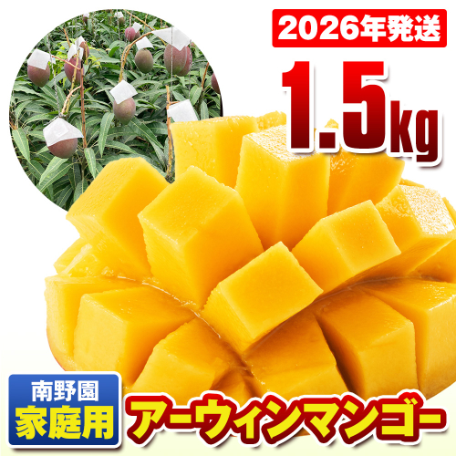 【2026年発送】南野園　家庭用　アーウィンマンゴー1.5kg 1382233 - 沖縄県南風原町