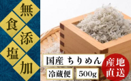 ちりめん 食塩無添加 天日干し 500g 冷蔵 安心 安全 無添加 四国 徳島 小松島 瀬戸内海 【テレビで紹介されました】【北海道･沖縄･東北･離島への配送不可】 ｜ 太平洋 瀬戸内海 結ぶ 紀伊水道 ちりめん ｜ ちりめん丼 魚介 シーフード 特産品 海産物 新鮮 惣菜  国産 鮮度 ふるさと納税 カルシウム 小分け