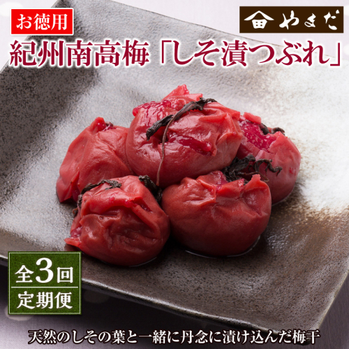 【定期便3回】紀州南高梅しそ漬つぶれ(塩分約15％) 1384382 - 和歌山県御坊市