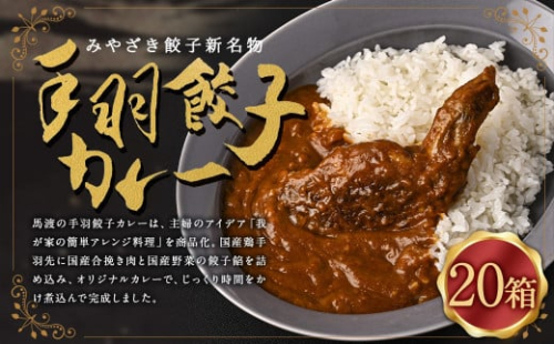 〈 みやざき餃子新名物 手羽餃子カレー 20箱 〉翌月末迄に順次出荷 カレー 餃子 ギョウザ ギョーザ 手羽餃子 レトルト 常温保存 餃子の馬渡 1387374 - 宮崎県高鍋町