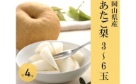 あたご梨 3～6玉（約4kg）化粧箱入り