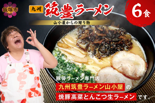 山小屋からの贈り物　焼豚高菜とんこつ生ラーメン6食セット【A5-438】 1388832 - 福岡県飯塚市