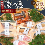 本仕込み海の恵５種セット（さば・タラ・ブリ・赤魚・サワラ）5種 12切入 小分け [豊洋海産流通 宮城県 気仙沼市 20563353] 魚 南蛮漬 粕漬 西京漬 冷凍 漬け魚 おかず 焼き魚 食べ比べ 簡単 時短 高級 魚介類