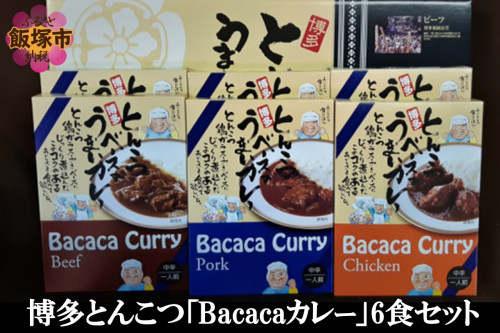 博多とんこつ「Bacacaカレー」6食セット【A5-255】 1390236 - 福岡県飯塚市