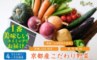 ＜4か月定期＞【緑のゆうき】購入頂いた野菜の売上の１％が社会への応援に　京都産こだわりの野菜（有機野菜、栽培期間中農薬・化学肥料不使用など）の一番美味しいタイミングで収穫したセット