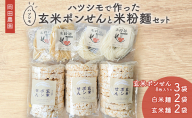 岡田農園のハツシモで作った玄米ポンせんと米粉麺