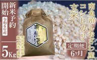 【新米予約・令和6年産】定期便6ヶ月：●玄米●5Kg 生産者限定 南魚沼しおざわ産コシヒカリ