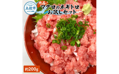 絶品！マグロのネギトロお試しセット 約200g 約1～2人前 薬味・しょうゆ付き 1401610 - 高知県土佐市