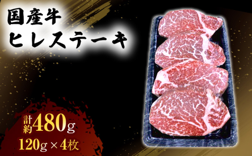 国産 牛 ヒレ ステーキ 約480g 肉 お肉 牛肉 ※配送不可：離島 1402021 - 熊本県錦町