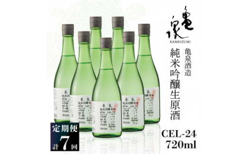 【7回定期便】純米吟醸生原酒 CEL-24 720ml 計5040ml ／ 生酒 毎月1本×7回 定期便 お酒 酒 さけ 日本酒 アルコール 生原酒 アルコール度数14度 14% 甘口 フルーティ 食中酒【株式会社とさもん】 1402783 - 高知県土佐市