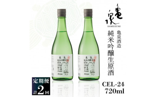 純米吟醸生原酒 CEL-24 720ml 生酒 毎月1本×2回 定期便 お酒 酒 さけ 日本酒 アルコール 生原酒 14度 14% 甘口 フルーティ 食中酒 地酒 亀泉酒造 おいしい 飲みやすい 1402784 - 高知県土佐市