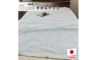 贅沢ジャガード織りタオルケット　シングルサイズ(140×190cm)ブルー SNT-10T-BL【1526143】