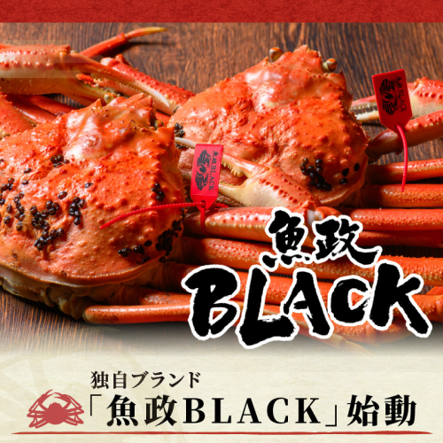 【蟹の匠 魚政】急速冷凍 捌き調理済み 生プレミアムズワイガニ 魚政BLACK 1100g級 1匹　焼きガニ香味ミスト付き(11月～12月発送)