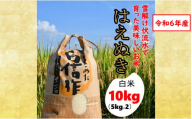 人気のブランド米　はえぬき　白米　10kg（令和6年山形県飯豊町産）