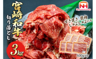 牛肉 宮崎県産 和牛 切り落とし 3kg 500g×6p [日本ハムマーケティング 宮崎県 日向市 452060786] 冷凍 小分け 個包装 牛 すき焼き もも肉 モモ肉 牛バラ 牛肩