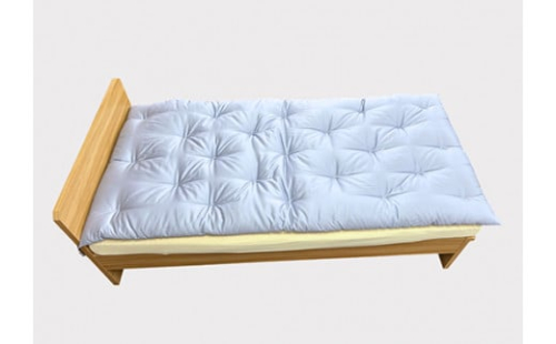 お使いの寝具に乗せるだけで寝心地ＵＰ　天然綿マットレストッパ—(ブルー)【CW111W】 1413038 - 滋賀県近江八幡市