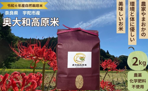 先行予約販売★自然栽培米★新米【令和6年産】玄米 2kg ９月末より順次発送/自然栽培米 新米 令和6年産 玄米  農家やまおか 無農薬 国産 お米 奈良県 宇陀市　送料無料 ふるさと納税 新米  1415565 - 奈良県宇陀市