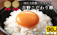 吉野 MICA卵 Mサイズ 90個 （80個＋割れ保証10個） 【田原本町×吉野町共通返礼品】 ／ 野澤養鶏 おいしい たまご 奈良県