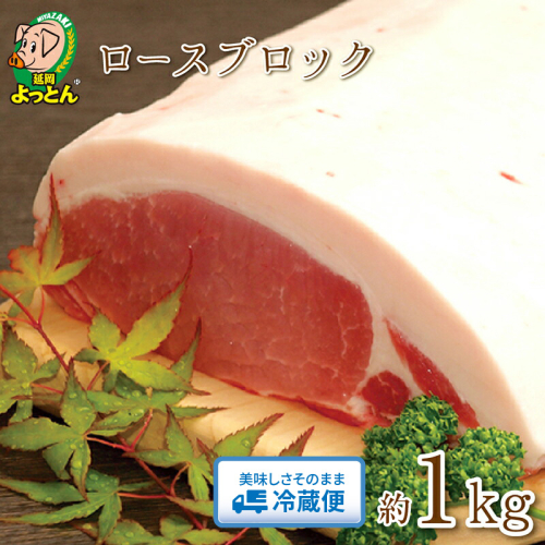 延岡よっとん ロースブロック約1kg N003-YA966 142196 - 宮崎県延岡市