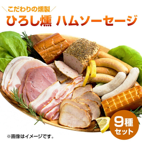 【齋藤精肉店】こだわりの燻製ひろし燻ハム・ソーセージ9種セットN N0101-YZA914 142275 - 宮崎県延岡市