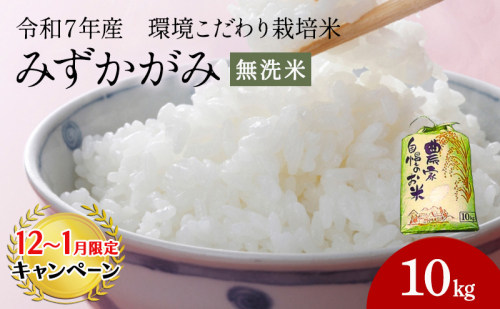 【12月～1月までの限定寄附額】 令和7年産みずかがみ　無洗米（環境こだわり栽培米）10kg お米  CP1201 142836 - 滋賀県豊郷町