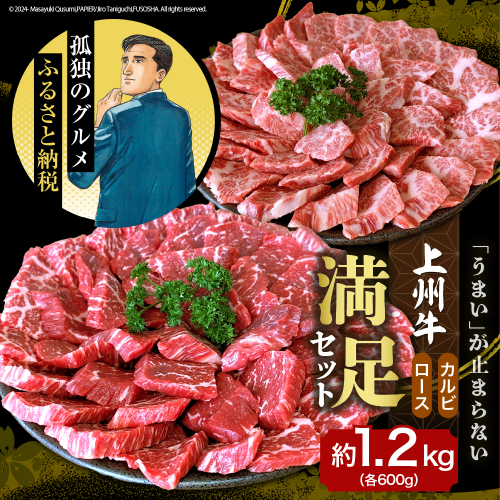 上州牛カルビロース満足セット1.2kg(各600g×2パック) 1430053 - 群馬県千代田町